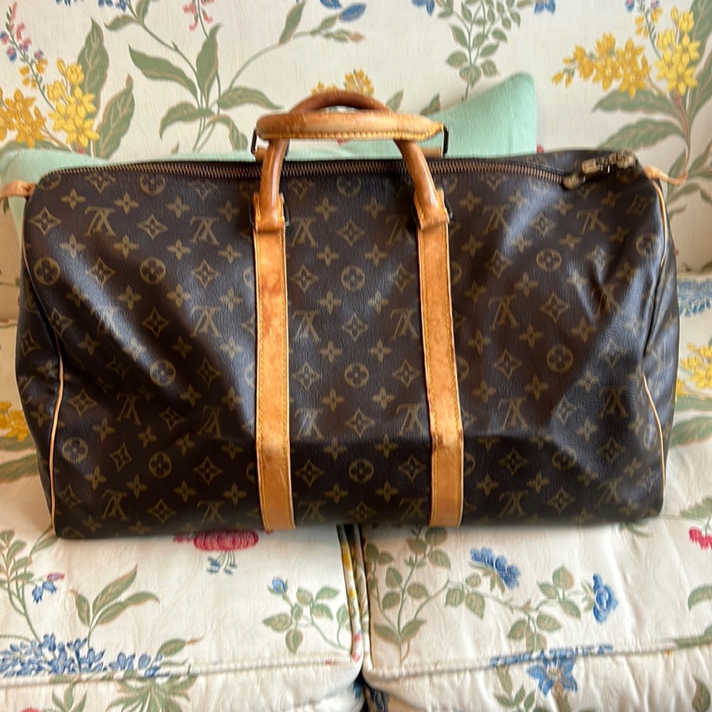 Auth LOUIS VUITTON Monogram Keepall Travel bag